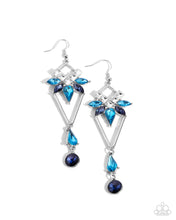 Load image into Gallery viewer, Paparazzi Shoulder-Dusting Shimmer - Blue earring