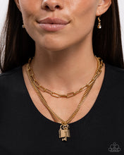 Load image into Gallery viewer, Paparazzi LOCKS of Luck - Gold necklace