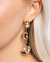 Load image into Gallery viewer, Paparazzi Stellar Serendipity - Gold earring