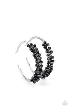 Load image into Gallery viewer, Paparazzi Bubble-Bursting Bling - Black earring