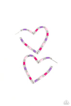 Load image into Gallery viewer, Paparazzi Striped Sweethearts - Pink earring