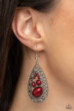 Load image into Gallery viewer, Nautical Daydream - Red earring