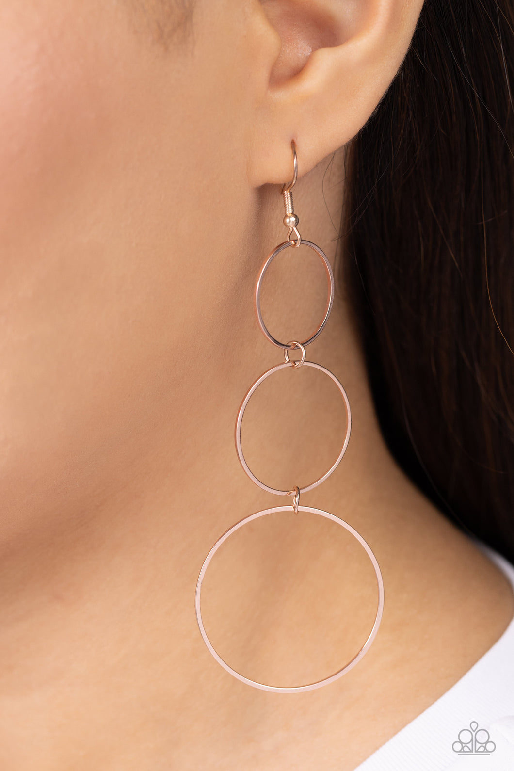 Paparazzi Urban Ozone - Rose Gold earring