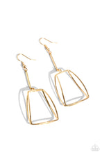Load image into Gallery viewer, Trapezoidal Transcendence - Gold earring
