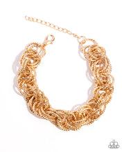 Load image into Gallery viewer, Paparazzi Audible Shimmer - Gold bracelet
