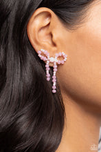 Load image into Gallery viewer, Paparazzi The BOW Must Go On - Pink earring
