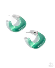 Load image into Gallery viewer, Paparazzi Clear Charm - Green earring
