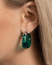 Load image into Gallery viewer, Paparazzi Clear Charm - Green earring
