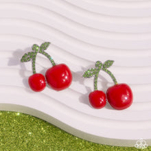 Load image into Gallery viewer, Paparazzi Charming Cherries - Red earring
