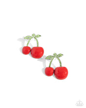 Load image into Gallery viewer, Paparazzi Charming Cherries - Red earring
