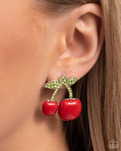 Load image into Gallery viewer, Paparazzi Charming Cherries - Red earring
