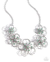 Load image into Gallery viewer, Paparazzi Wiry Wallflowers - Green necklace
