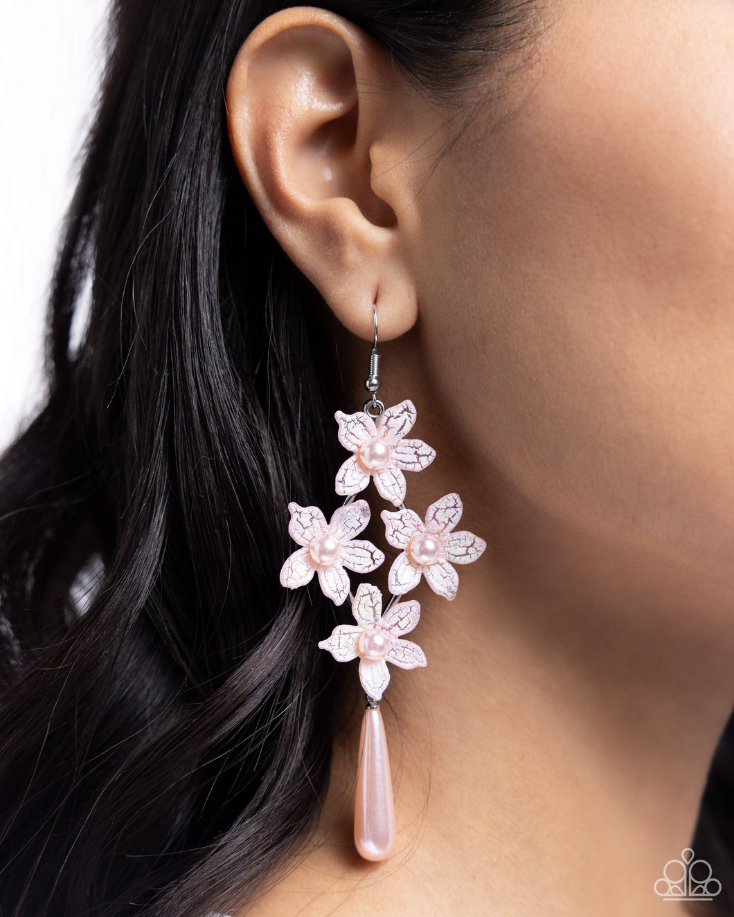 Paparazzi Vintage Veining - Pink earring