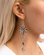 Load image into Gallery viewer, Paparazzi Shoulder-Dusting Shimmer - Silver earring
