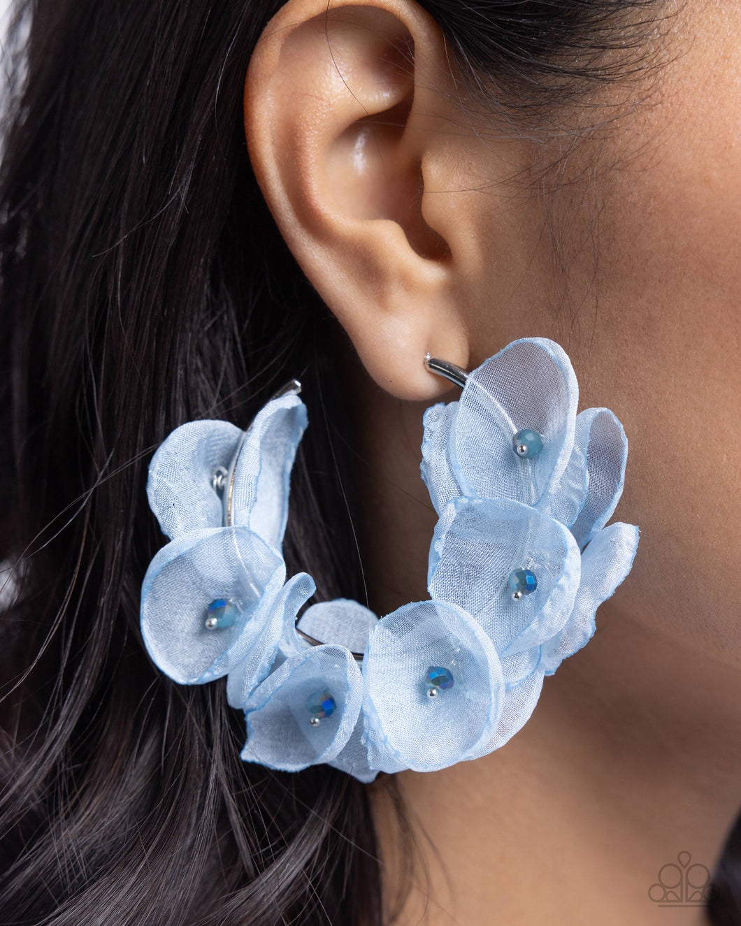 Paparazzi Petaled Pageant - Blue earring