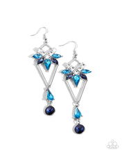 Load image into Gallery viewer, Paparazzi Shoulder-Dusting Shimmer - Blue earring
