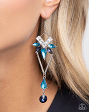 Load image into Gallery viewer, Paparazzi Shoulder-Dusting Shimmer - Blue earring
