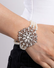 Load image into Gallery viewer, Paparazzi Flattering Florals - White bracelet
