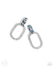 Load image into Gallery viewer, Paparazzi Guarded Glitz - Blue earring
