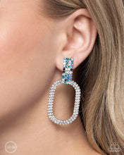 Load image into Gallery viewer, Paparazzi Guarded Glitz - Blue earring
