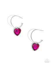 Load image into Gallery viewer, Paparazzi Diamond of the Night - Pink earring
