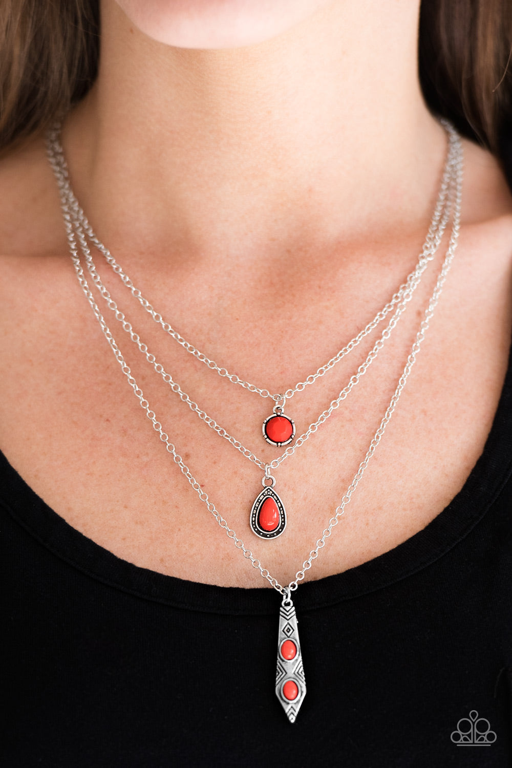 Tahitian Princess - Red necklace