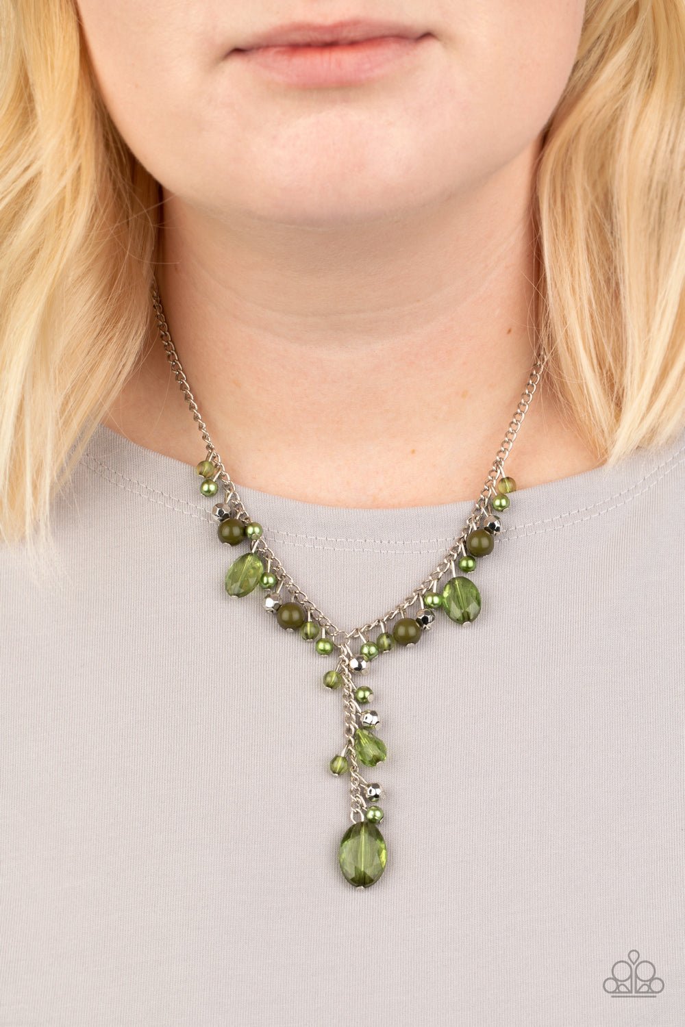 Crystal Couture - Green necklace