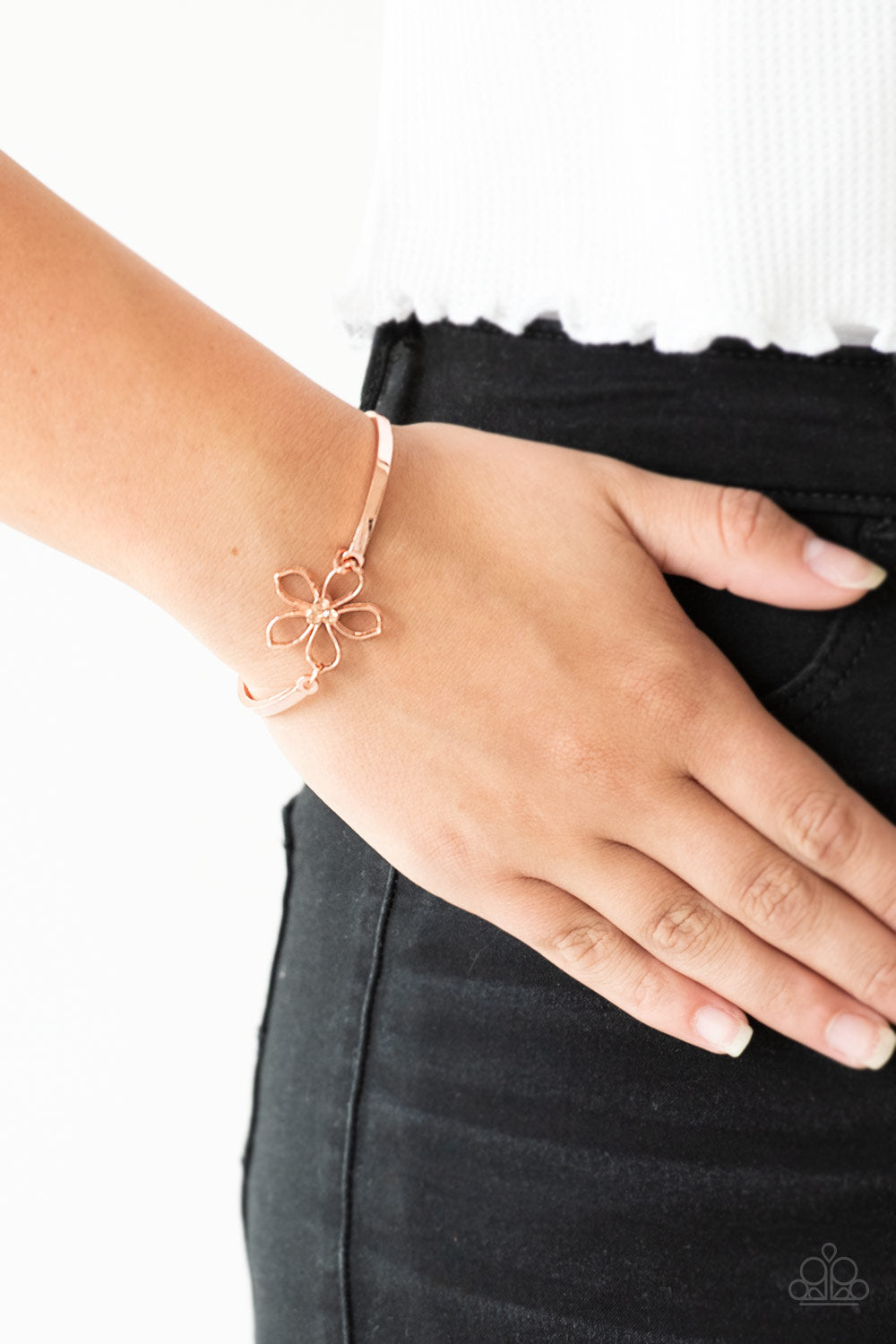 Hibiscus Hipster - Copper bracelet