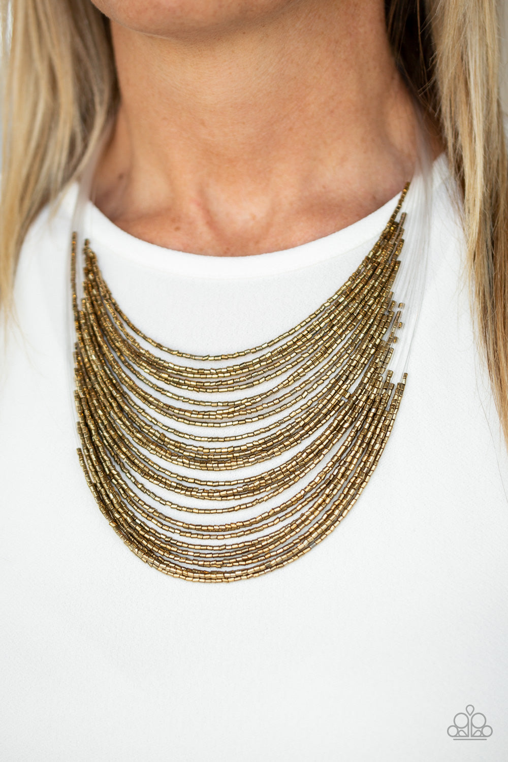 Catwalk Queen - Brass necklace