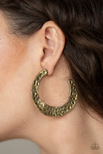 Load image into Gallery viewer, The Hoop Up - Brass earrings
