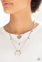 Load image into Gallery viewer, Lunar Lotus - Blue necklace
