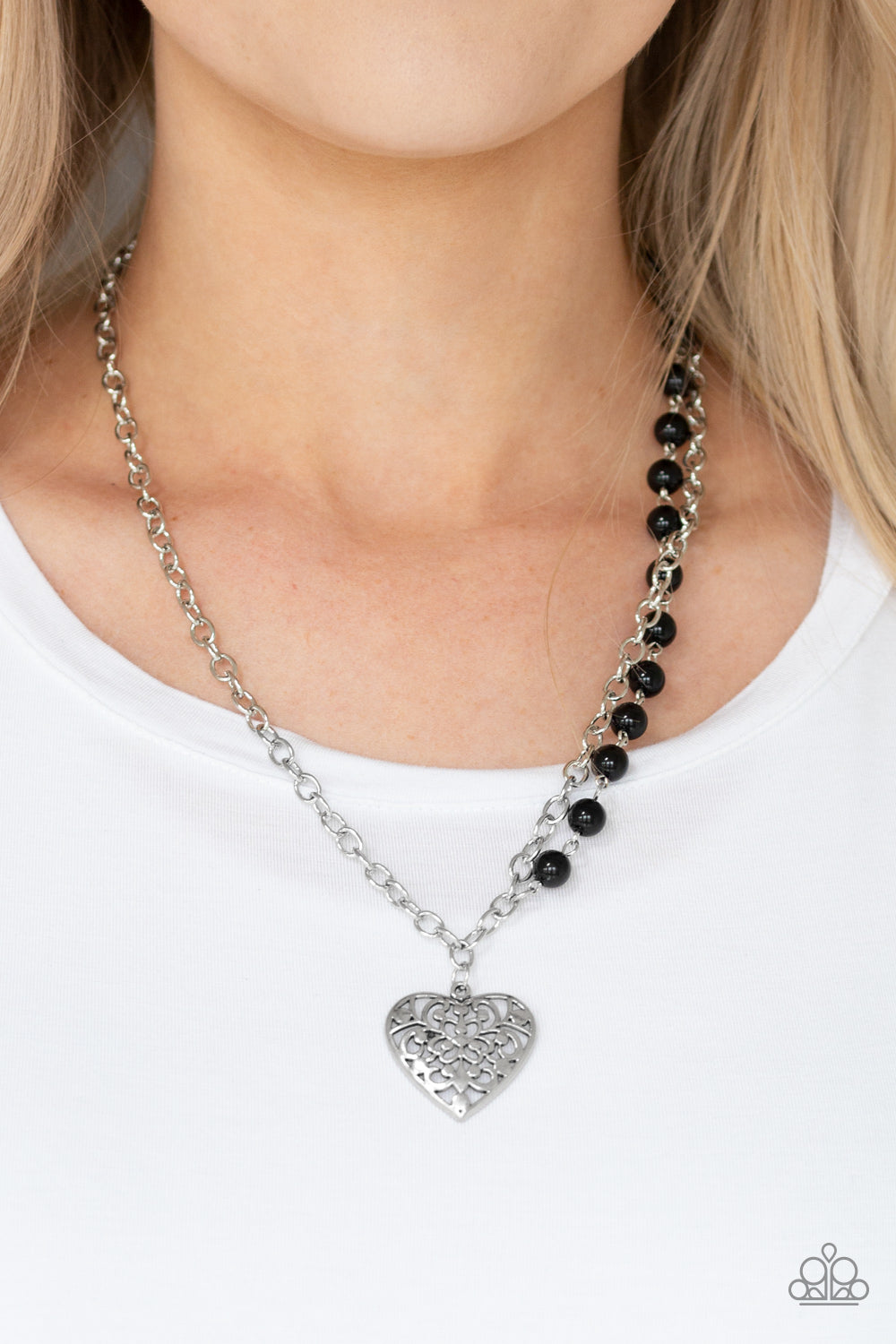 Forever in my Heart - Black necklace