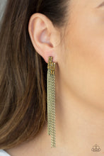 Load image into Gallery viewer, Radio Waves - Brass earrings
