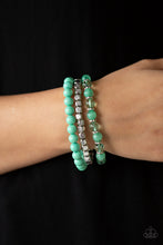 Load image into Gallery viewer, Globetrotter Glam - Green bracelet
