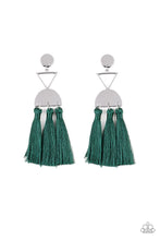 Load image into Gallery viewer, Tassel Trippin - Green earrings
