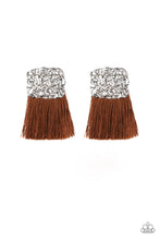 Load image into Gallery viewer, Plume Bloom - Brown earrings
