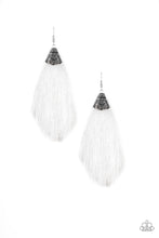 Load image into Gallery viewer, Tassel Temptress - White earrings
