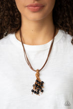 Load image into Gallery viewer, Tassel Trek - Black necklace
