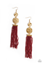 Load image into Gallery viewer, Lotus Garden - Red earrings
