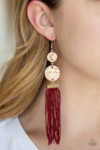 Load image into Gallery viewer, Lotus Garden - Red earrings
