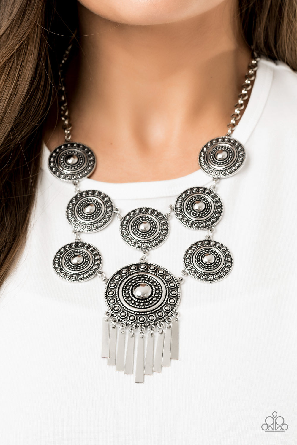 Modern Medalist - Silver necklace