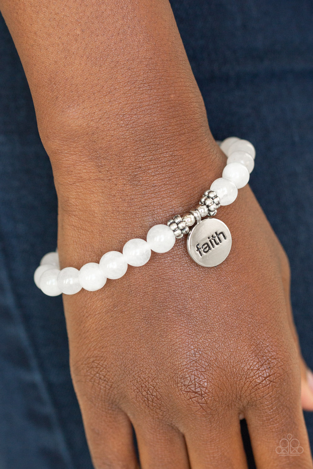 FAITH It, Till You Make It - White bracelet