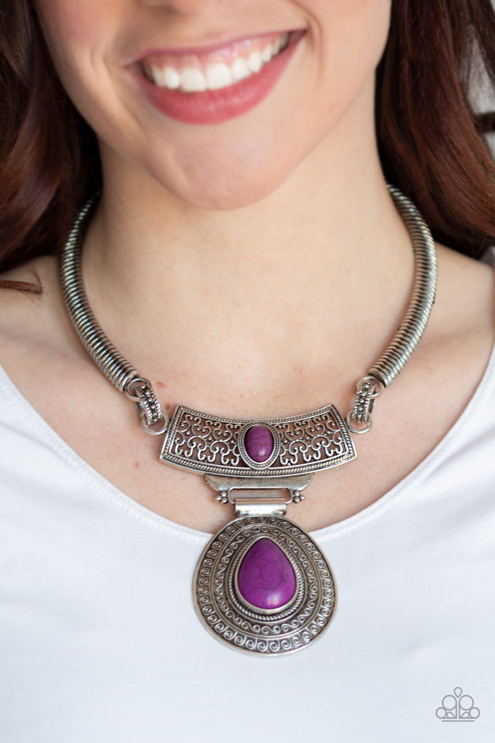 Prowling Prowess - Purple necklace