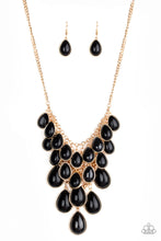 Load image into Gallery viewer, Shop Til You Teardrop - Black necklace
