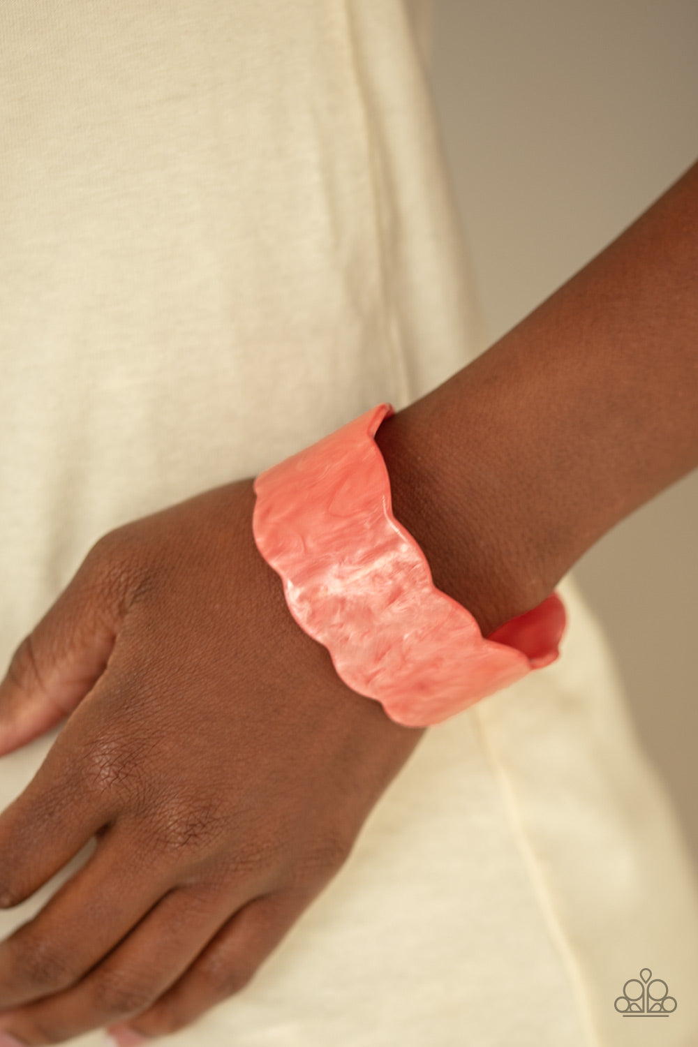 Retro Ruffle - Orange bracelet