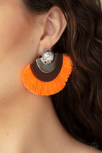 Load image into Gallery viewer, Fan the Flamboyance - Orange earrings
