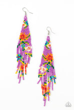 Load image into Gallery viewer, Beaded Gardens - Purple earrings
