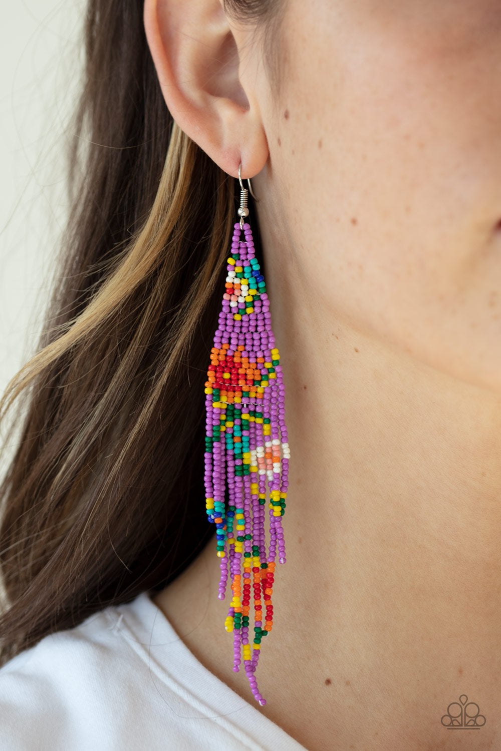 Beaded Gardens - Purple earrings