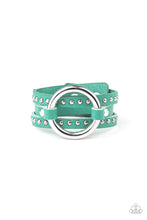 Load image into Gallery viewer, Studded Statement-Maker - Green bracelet
