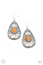 Load image into Gallery viewer, Paparazzi Floral Frill - Orange earring
